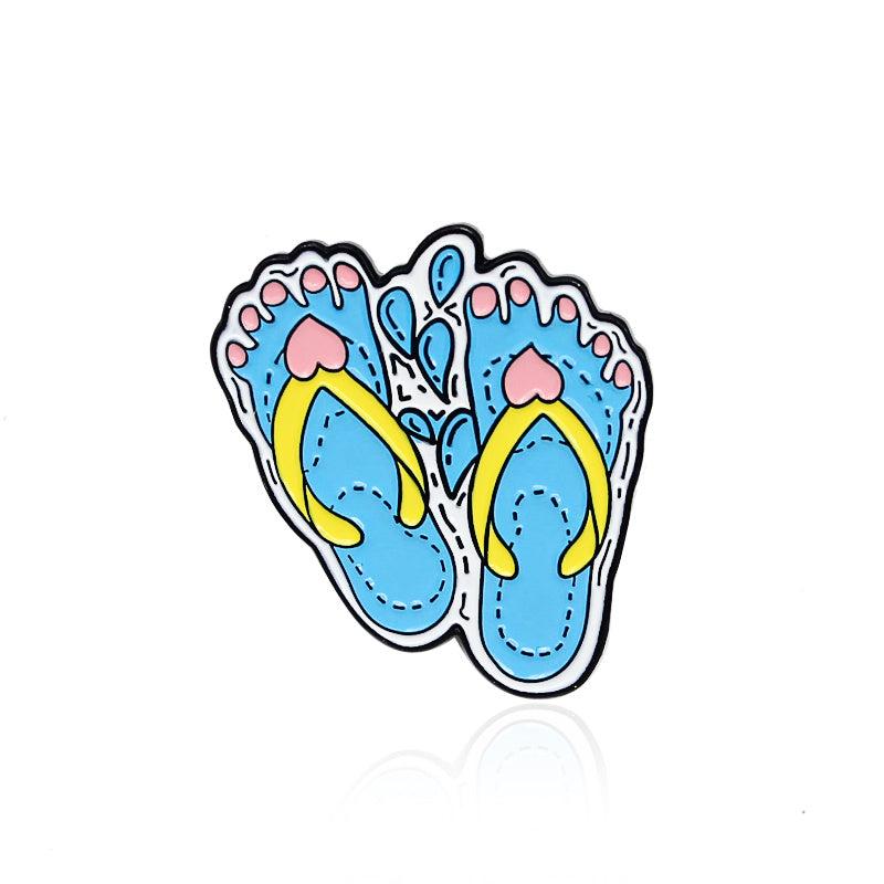 Summer Swimsuit Roller Skates Film Brooch