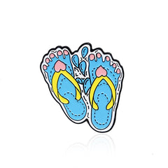 Summer Swimsuit Roller Skates Film Brooch