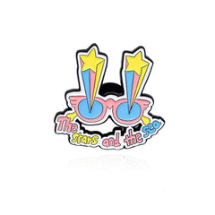 Summer Swimsuit Roller Skates Film Brooch