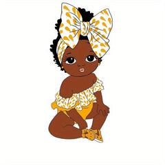 1pc Afro Girl Boy Iron on Sticker For Men Heat Transfer Vinyl Patches