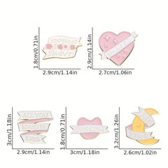 Cartoon Love Moon Star Brooch Couple Brooch Gift Men