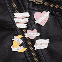 Cartoon Love Moon Star Brooch Couple Brooch Gift Men