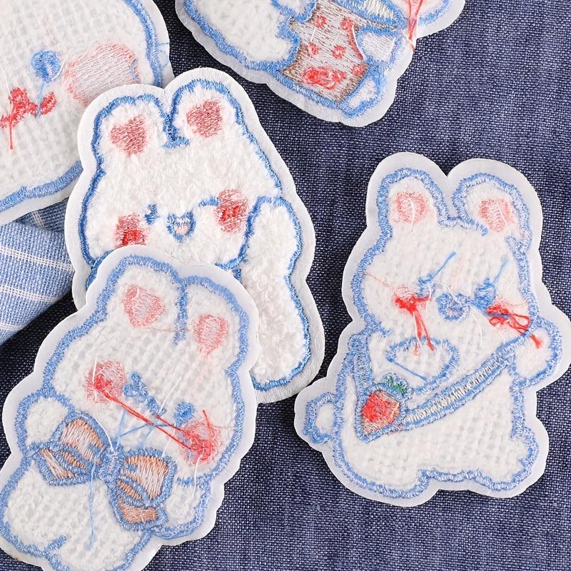 5pcs Rabbit DIY Iron On Patches For Clothing