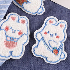 5pcs Rabbit DIY Iron On Patches For Clothing