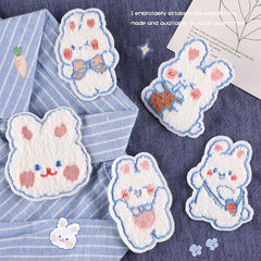 5pcs Rabbit DIY Iron On Patches For Clothing