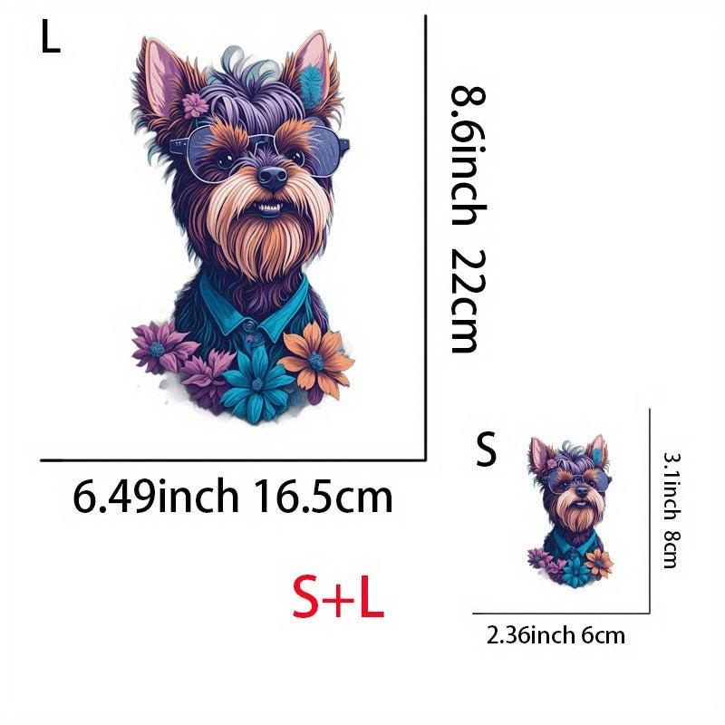 1pc Cartoon Dog Heat Transfer Sticker for DIY Clothes & T-Shirts