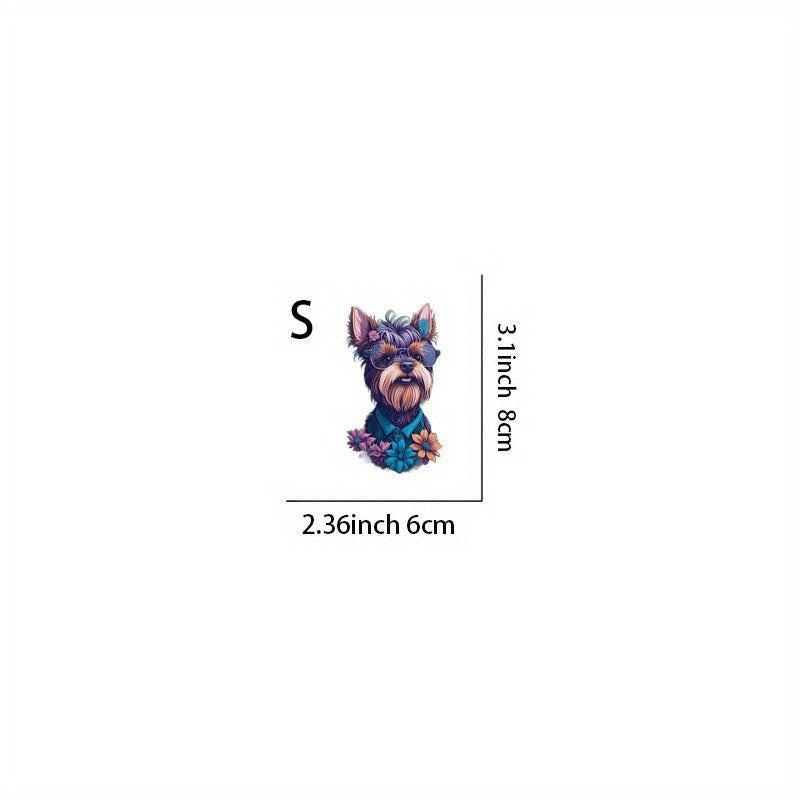 1pc Cartoon Dog Heat Transfer Sticker for DIY Clothes & T-Shirts