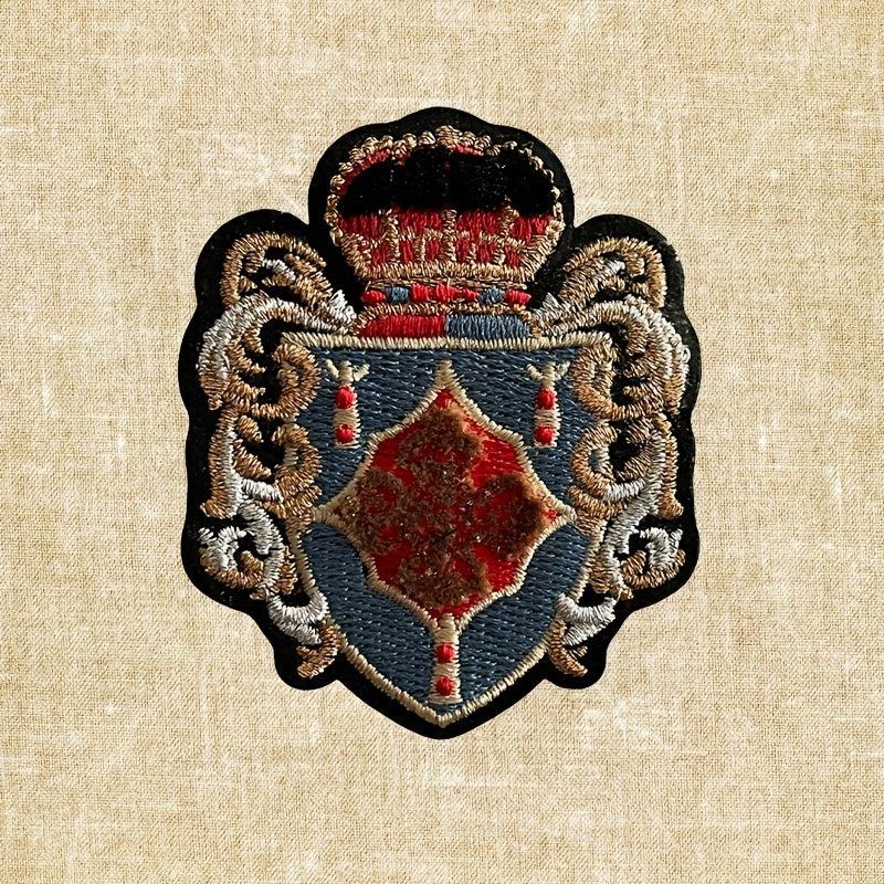 Crown Shield Patch - For Blazers, Jackets & Denim - Hole Repair