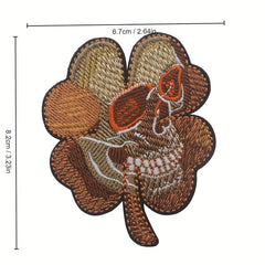 Boys Pirate Skull Arm Patch - Embroidered Design