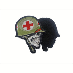 Boys Pirate Skull Arm Patch - Embroidered Design