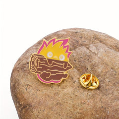 Cartoon Flame Tree Brooch for Men