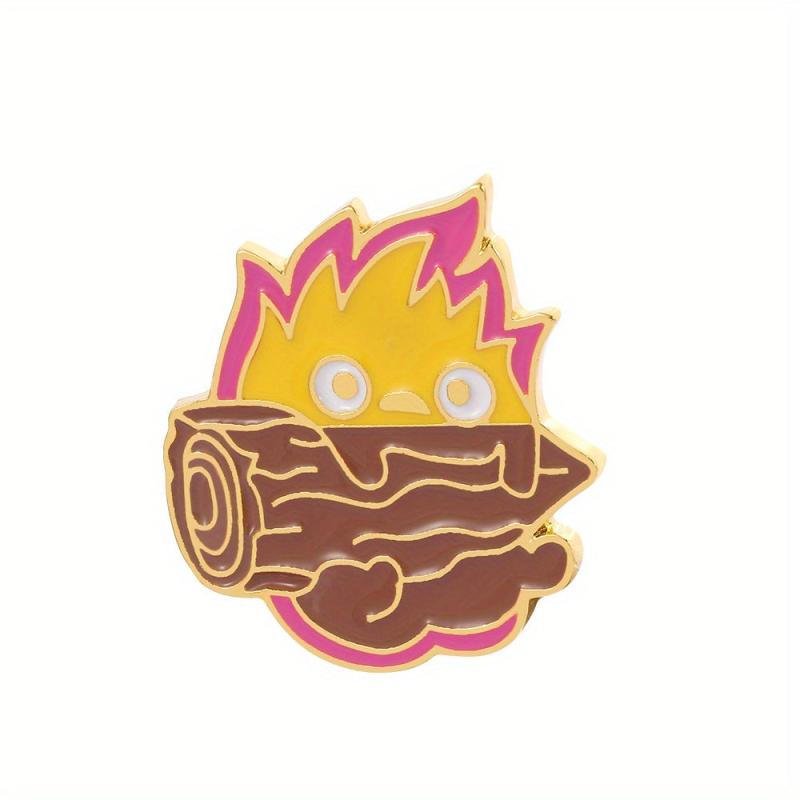 Cartoon Flame Tree Brooch for Men