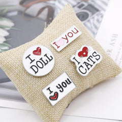 Geometric Alloy Oil Drop Brooch - I Love You Accessories