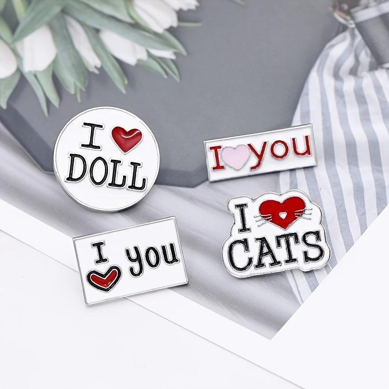 Geometric Alloy Oil Drop Brooch - I Love You Accessories