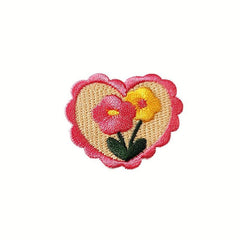 8pcs Love Theme Iron On Patches Embroidered Self Adhesive Heart Patches