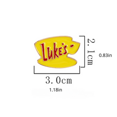 Bright Eye Letter Lukes Alloy Pin Clothing Bag Accessories Couple Pin