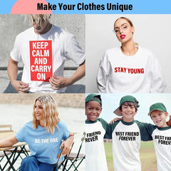 Iron-on Letters Heat Transfer Printing Stickers for Clothes, 5.08cm, 7 Colors