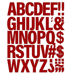 Iron-on Letters Heat Transfer Printing Stickers for Clothes, 5.08cm, 7 Colors