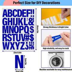Iron-on Letters Heat Transfer Printing Stickers for Clothes, 5.08cm, 7 Colors