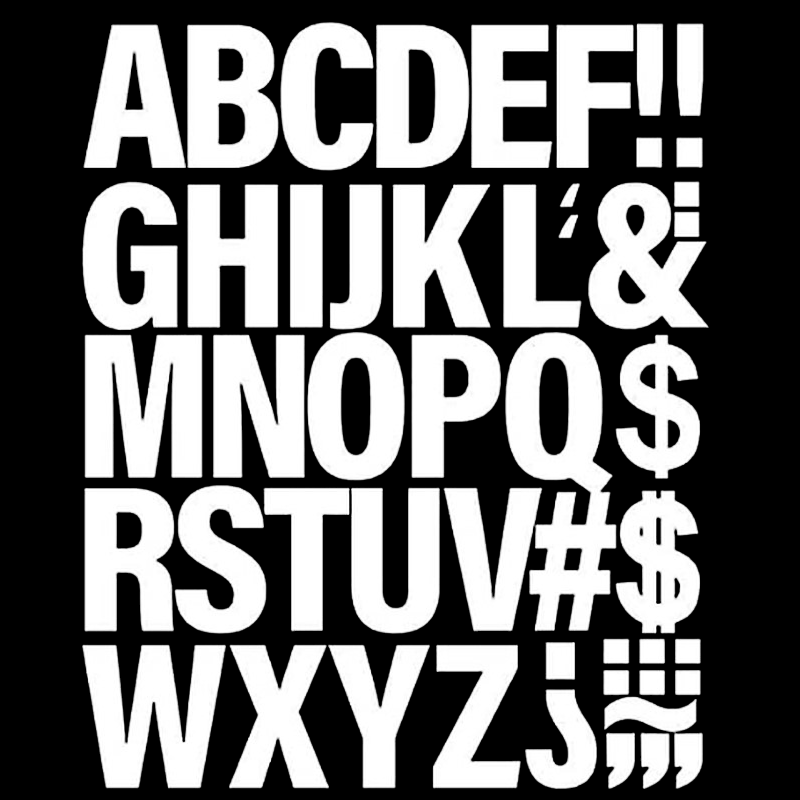 Iron-on Letters Heat Transfer Printing Stickers for Clothes, 5.08cm, 7 Colors