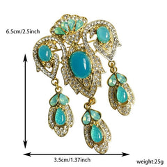 Medieval Court Style Crystal Brooch Scarf Buckle Cheongsam Accessories