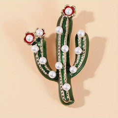 Alloy Owl Brooch with Faux Diamond Inlay