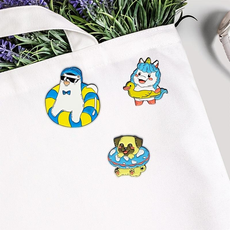 Cartoon Animal Brooches for Kids