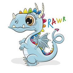 Dinosaur Iron On Patches Heat Transfer Vinyl Cartoon Animal Appliques