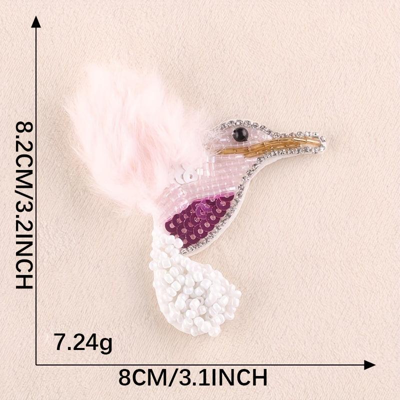 Sequin Bird Embroidery Patch For Girls Clothing Coat Accessories
