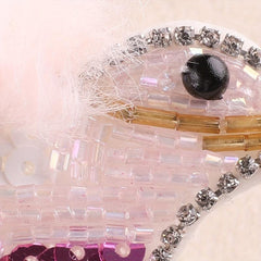 Sequin Bird Embroidery Patch For Girls Clothing Coat Accessories