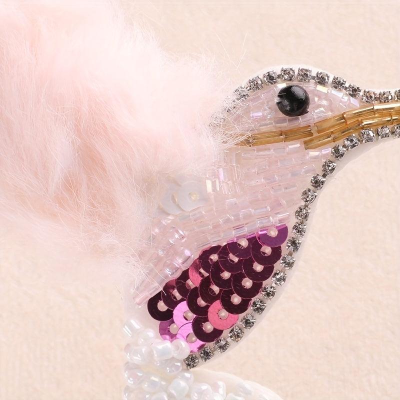 Sequin Bird Embroidery Patch For Girls Clothing Coat Accessories