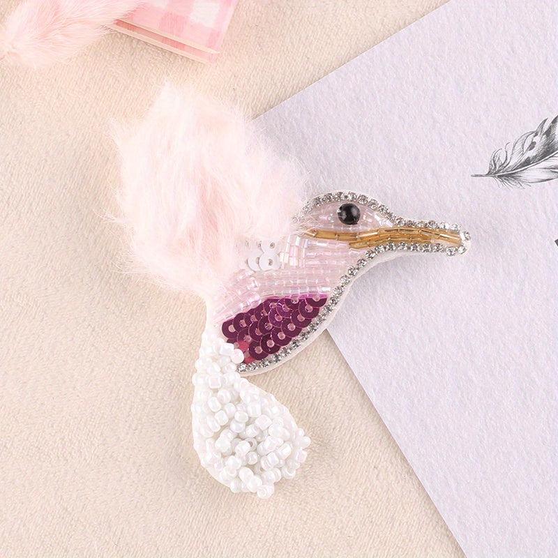 Sequin Bird Embroidery Patch For Girls Clothing Coat Accessories