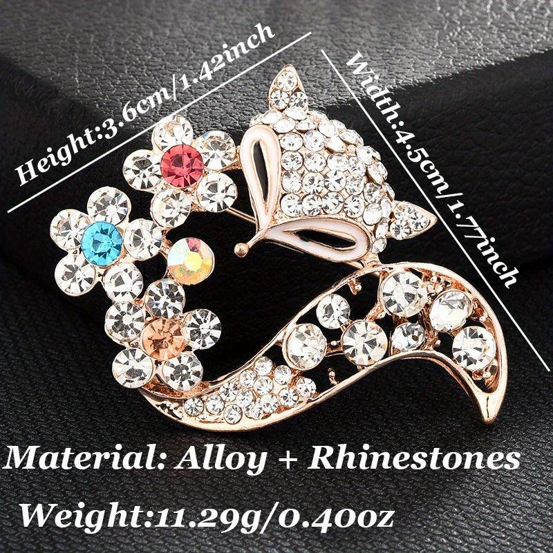 Silk Scarf Buckle with Rhinestone Pearl Brooch