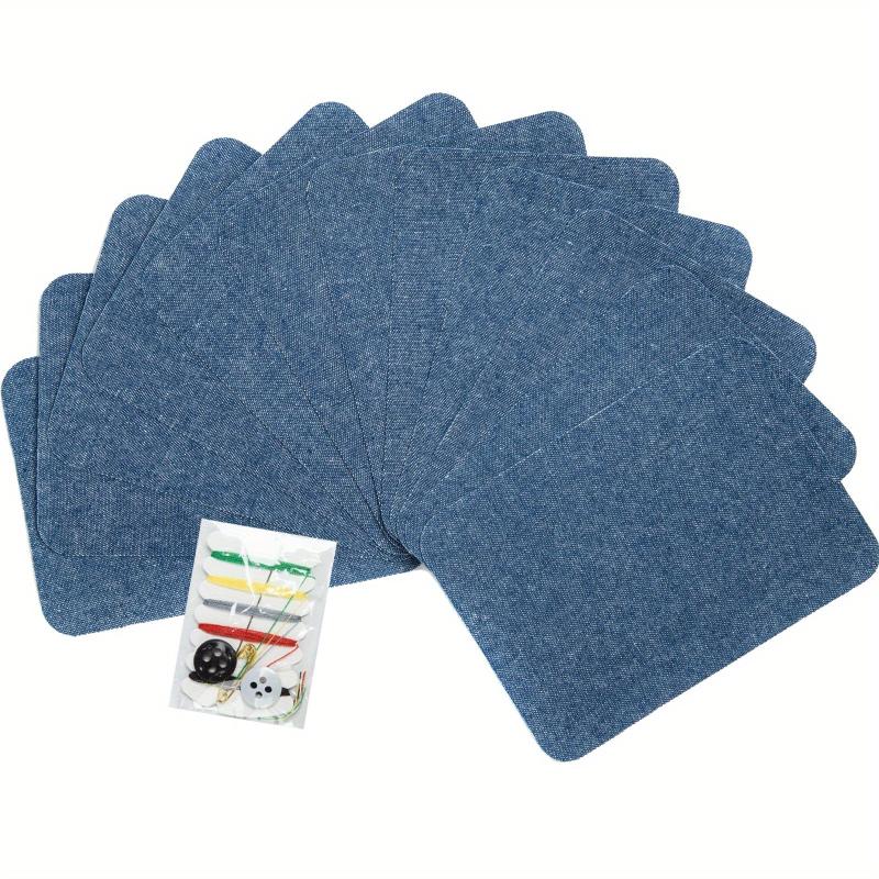 J CARP 12pcs Denim Fabric Iron on Patches Men Strong Glue Repair Kit