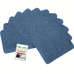 J CARP 12pcs Denim Fabric Iron on Patches Men Strong Glue Repair Kit