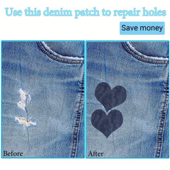J CARP 12pcs Denim Fabric Iron on Patches Men Strong Glue Repair Kit
