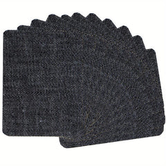 J CARP 12pcs Denim Fabric Iron on Patches Men Strong Glue Repair Kit