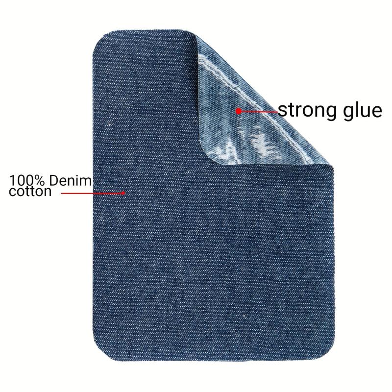 J CARP 12pcs Denim Fabric Iron on Patches Men Strong Glue Repair Kit