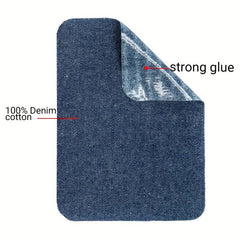 J CARP 12pcs Denim Fabric Iron on Patches Men Strong Glue Repair Kit