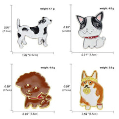 Cartoon Puppy Alloy Pin Animal Badge Clothing Accessories