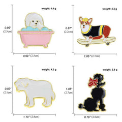 Cartoon Puppy Alloy Pin Animal Badge Clothing Accessories
