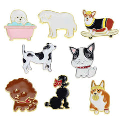 Cartoon Puppy Alloy Pin Animal Badge Clothing Accessories