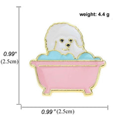 Cartoon Puppy Alloy Pin Animal Badge Clothing Accessories