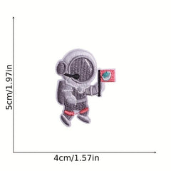 7pcs Astronaut Iron On Patches Sew On Embroidered Applique Repair Patch