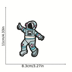 7pcs Astronaut Iron On Patches Sew On Embroidered Applique Repair Patch