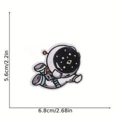 7pcs Astronaut Iron On Patches Sew On Embroidered Applique Repair Patch
