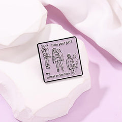Mens Letter Figure Embossed Brooch Backpacks Clothes Pins Badges