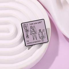 Mens Letter Figure Embossed Brooch Backpacks Clothes Pins Badges