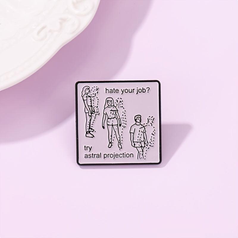 Mens Letter Figure Embossed Brooch Backpacks Clothes Pins Badges