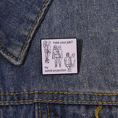 Mens Letter Figure Embossed Brooch Backpacks Clothes Pins Badges